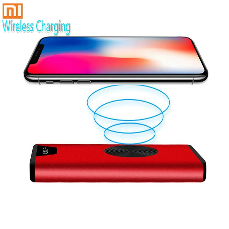 Najtaniej Xiao mi marka 30000mAh Qi bezprzewodowy powerbank wodoodporna bateria zewnętrzna bezprzewodowe ładowanie powerbank do iphone a Huawei Xiao mi mi