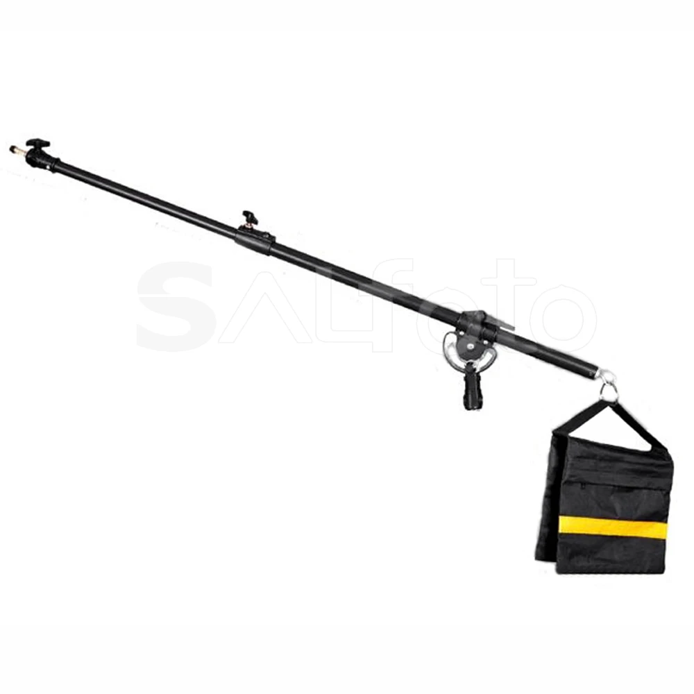 158cm Metal Top Light Cross Bar Telescopic Boom Arm Sandbag for Photo Studio Flash Video Lighting Softbox