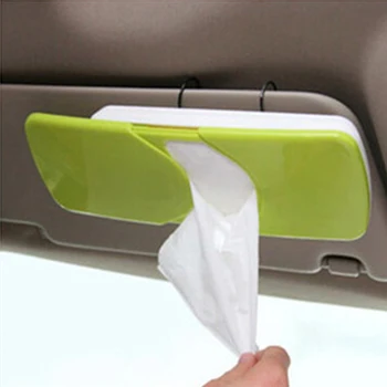 

1PCS Colourful Car Sun Visor Tissue Trash Box For Cadillac CTS SRX ATS Lexus RX NX GS CT200H GS300 RX350 RX300 Saab 9-3 9-5 93