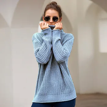 

2019 Sweater Women new turtleneck Sweaters Jumpers Sueter Mujer Pull Knitting Loose Streetwear Pullovers winter clothes women