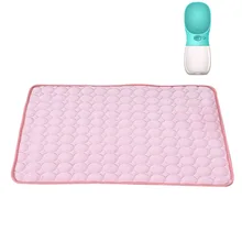 Drop ship Pet Dog Summer Cooling Mats with Pet water bottle