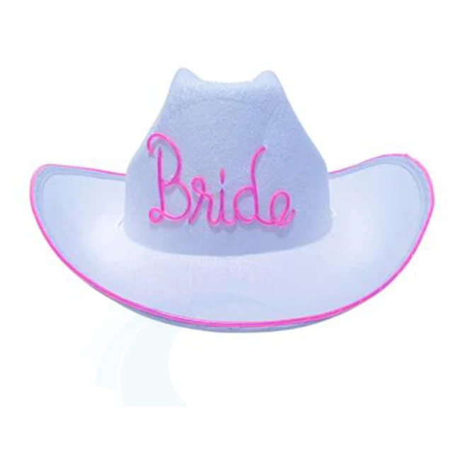 Amazing Light Up Bride Cowboy Hat In 