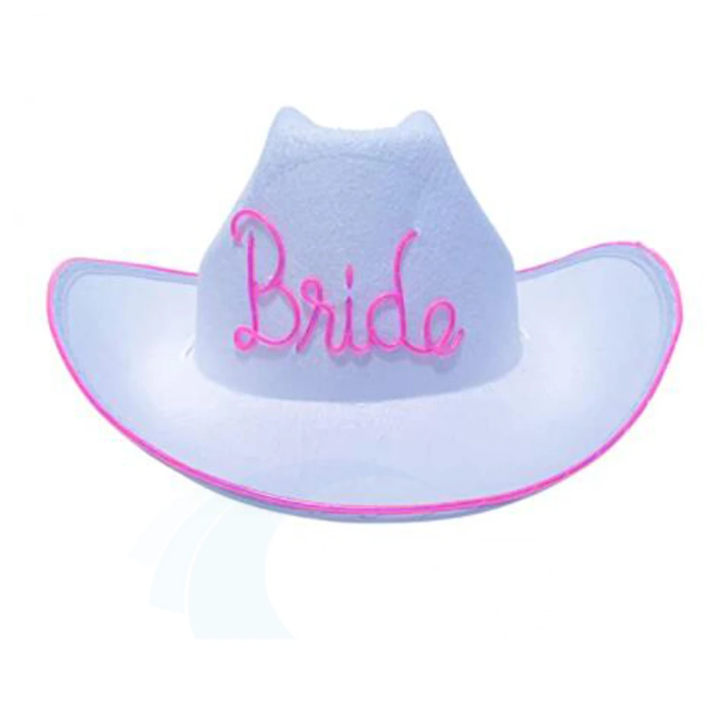 Incredibile cappello da Cowboy da sposa illuminato in bianco lampeggiante  El Wire Hat led party Hat matrimonio lampeggiante Blinky Lights cappello da  Cowboy da donna|Women's Cowboy Hats| - AliExpress