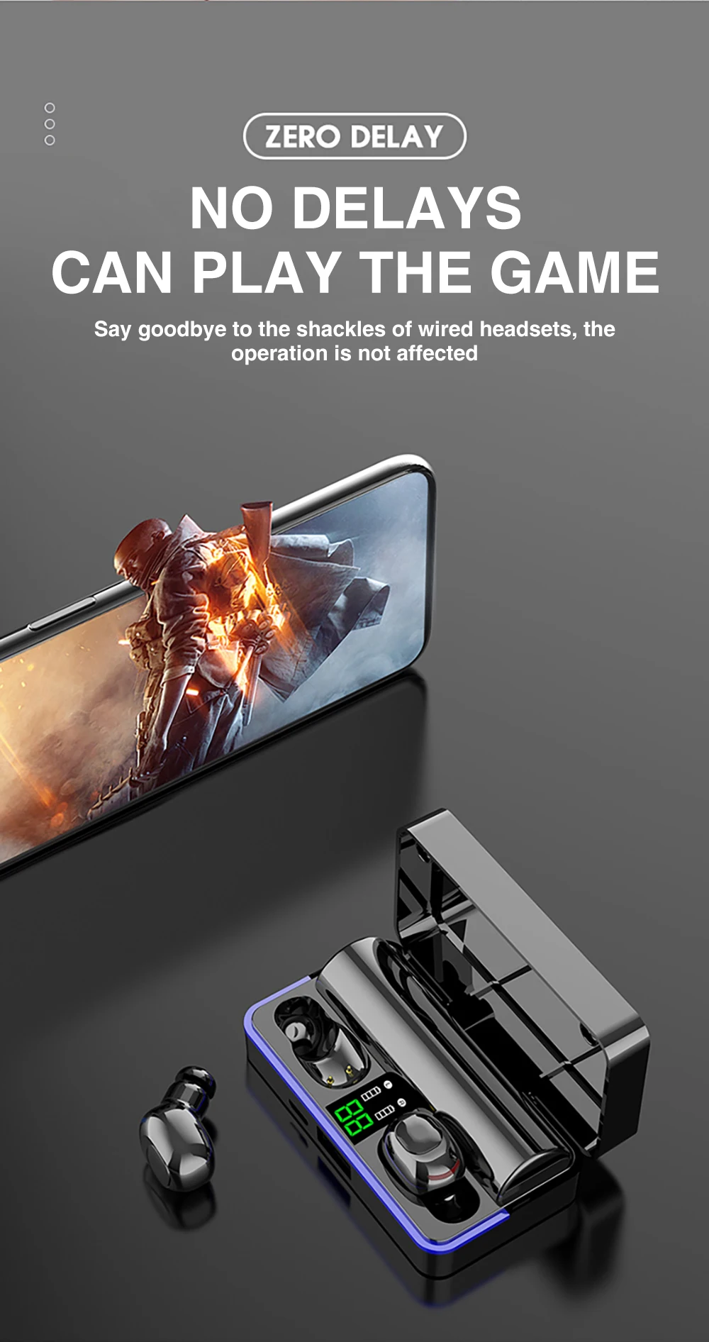 W12 Bluetooth наушники TWS отпечаток пальца сенсорная беспроводная гарнитура светодиодный 6D стерео наушники IPX6 Водонепроницаемый мини портативный зарядный ящик