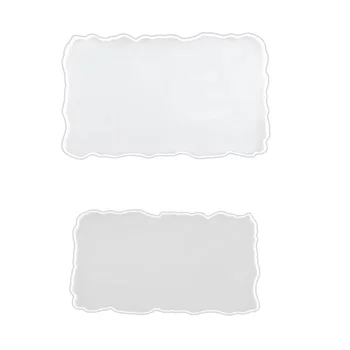 

2Pcs Large Resin Coaster Molds Tray Mould DIY Silicone Tray for Fruit Cup and Home Decoration