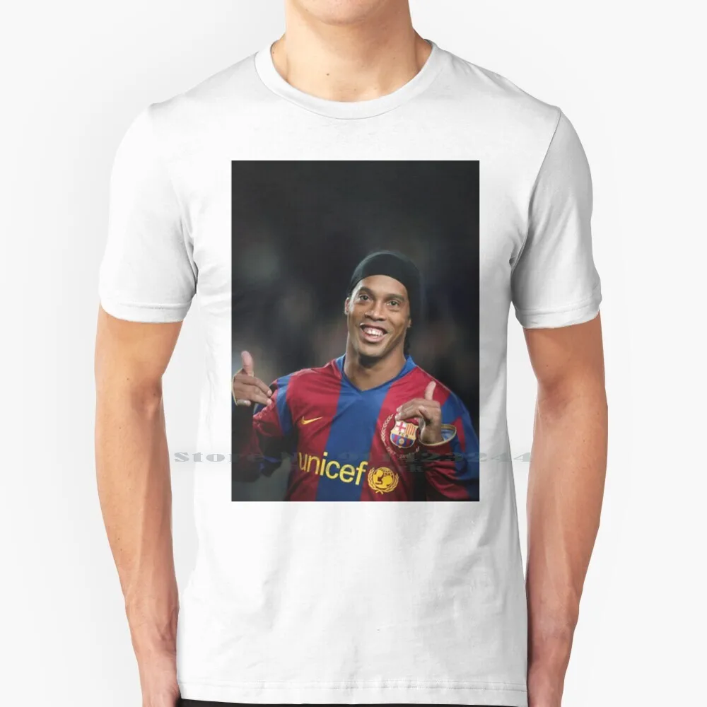 Футболка Ronaldinho 10 из Бразилии 100% чистый хлопок Gaucho Barza | Мужская одежда