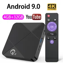 Android 9,0 Q2 tv box 2 Гб оперативной памяти, 16 Гб встроенной памяти, 32 ГБ, 64 ГБ, set top tv box Netflix Youtube 2,4G Wi-Fi 4K Play Store tv box