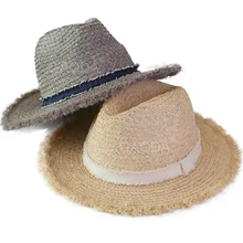 Frędzle słomkowy kapelusz dama najwyższej klasy Panama kapelusz duża główka mężczyzna Plus rozmiar kapelusz Fedora 57cm 59cm 61cm 63cm tanie i dobre opinie beckyruiwu CN (pochodzenie) WOMEN Słomy Dla dorosłych Kapelusze Formalne Stałe