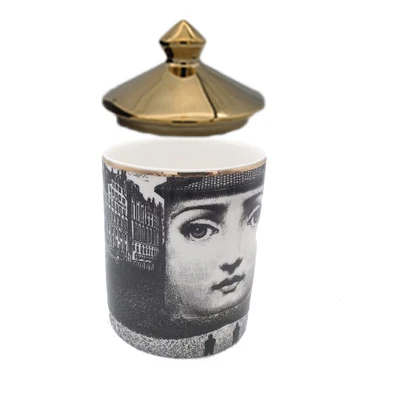 16 Ручка для макияжа, баночка, держатель для кистей Fornasetti, подсвечник, Ювелирное Украшение, баночка для хранения макияжа, керамические изделия, украшение для дома, держатель для ручек - Цвет: 16
