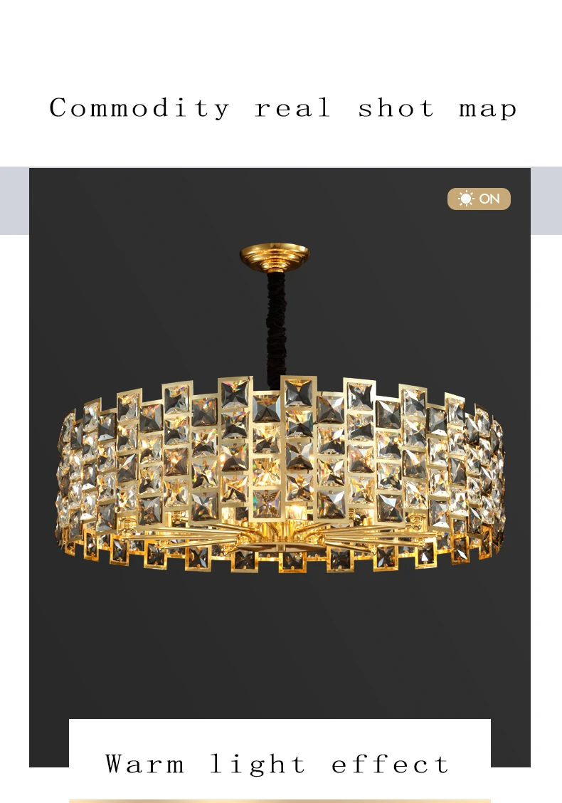 Nordic Golden Modern LED Ceiling chandelier Dining Room Decoration Lamp Square, Round Crystal Lamp mid century modern chandelier