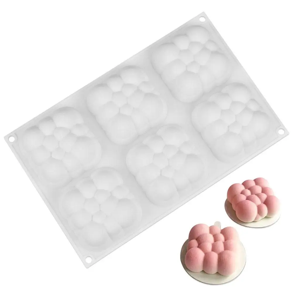 

6 Grid Irregular Cloud Design Shape Silicone Cake Mold Mousse Jelly Pudding Muffin Chocolate Soap Mould DIY Moules Baking Tool