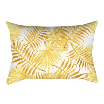 

Pineapple Leaf Yellow Pillow Case 30X50CM Polyester Sofa Car Waist Throw Cushion Cover Home Decor F07#35