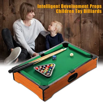 

Props Miniature Simulation Family Mini Home Interactive Billiards Set Children Toy Game Cue Table Entertainment Fun