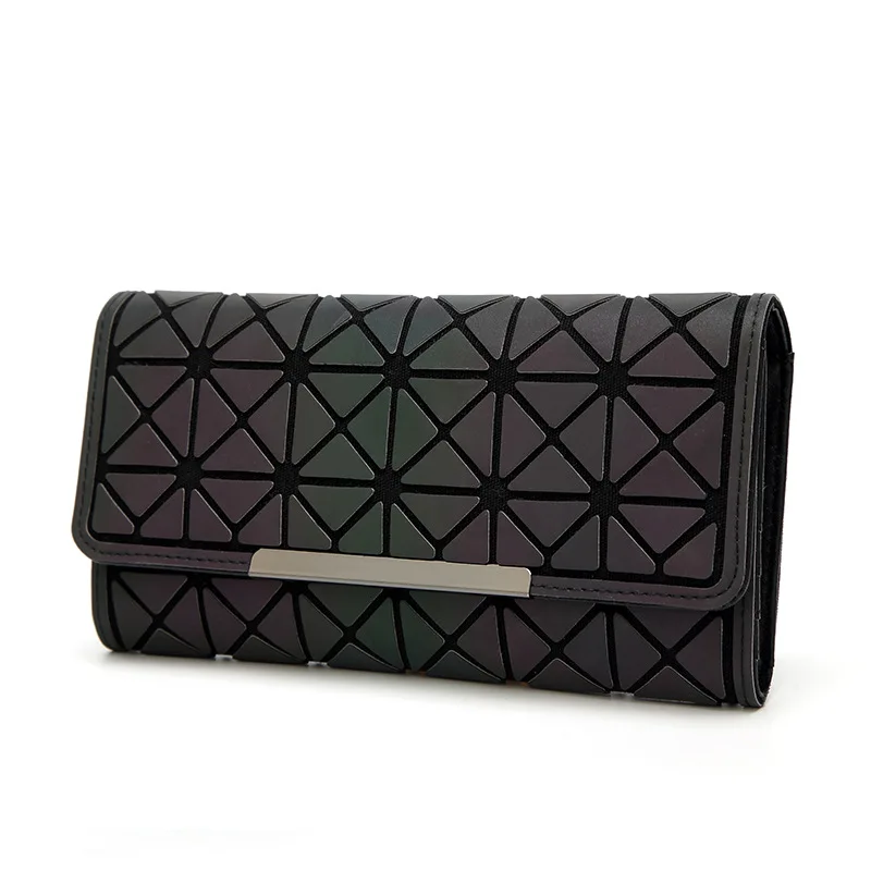 

New Style Night Light Dull Polish Three-fold Wallet Japanese Style Joint Carrying Clutch Bag Women's Versatile Card Bit More Wal