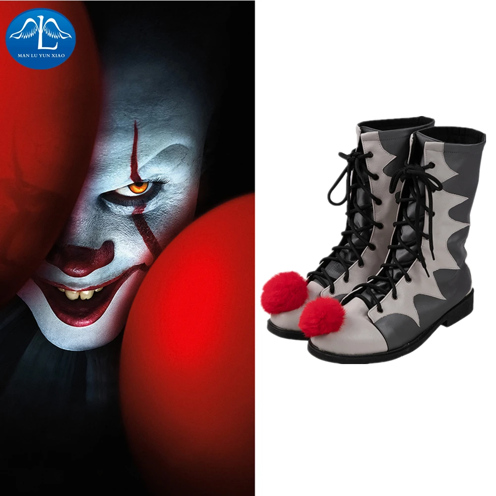 

Manluyunxiao Pennywise Boots Halloween Cosplay Costume for Kids Men Adult It Chapter Two the Clown It Shoes
