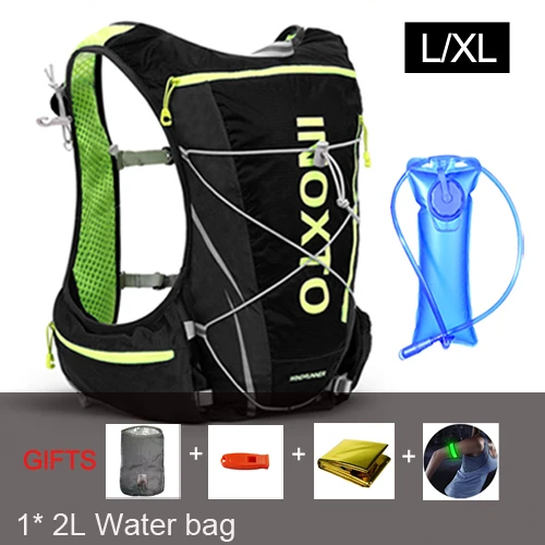 LXL black bag 2L NEWBOLER 8л 10л Женская Мужская сумка марафон гидратационный жилет пакет для 2л сумка для воды сумка для велоспорта походная сумка для спорта на открытом воздухе Рюкзак для бега - Цвет: LXL black bag 2L