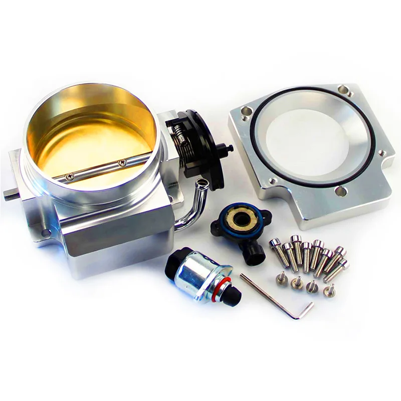 

102Mm Throttle Body with TPS + Manifold Adapter Plate for LS1 LS2 LS3 LS6 LS7 LSX