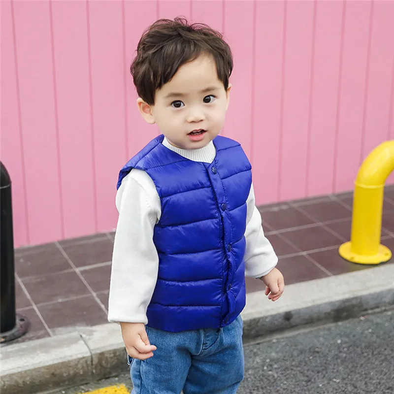kids vest Toddler Kids Baby Grils Boys Solid Striped Vest Warm Waistcoat Outwear Coat colete infantil #4AA12 (14)