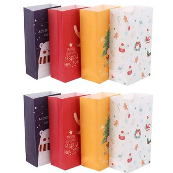 

24pcs Christmas Fine Candy Container Baking Cookies Pouch Treat Bags Gift Packaging Bags for Party Decoration