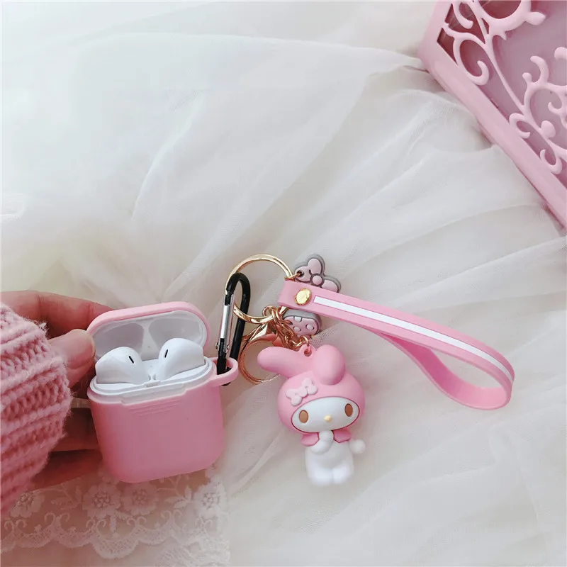 Cute Cartoon Silicone Shockproof Headset Case For AirPods Wireless Bluetooth Earphone Cases With Kawaii Pendant