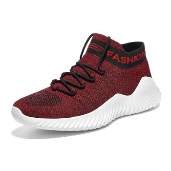 

Fashion Mens Breathable Shoes Casual Mesh Sneakers Walking Comfortable Lace-Up Shoes Lightweight Black Footwear Tenis Masculino