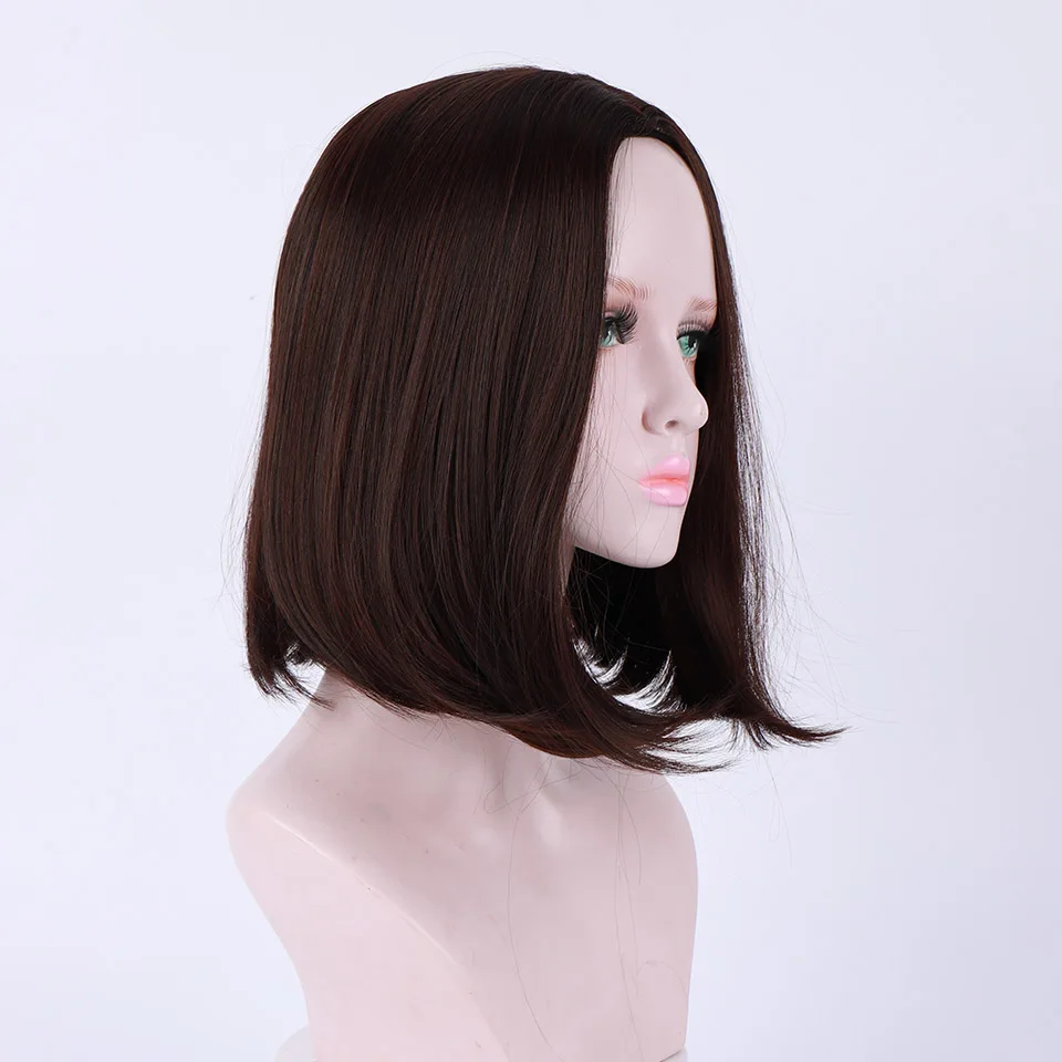 

Bobo Heat Resistant Hair Brown ombre Hand Tied Cosplay Perruque Synthetic Wigs Lace Front Party Wig For Present