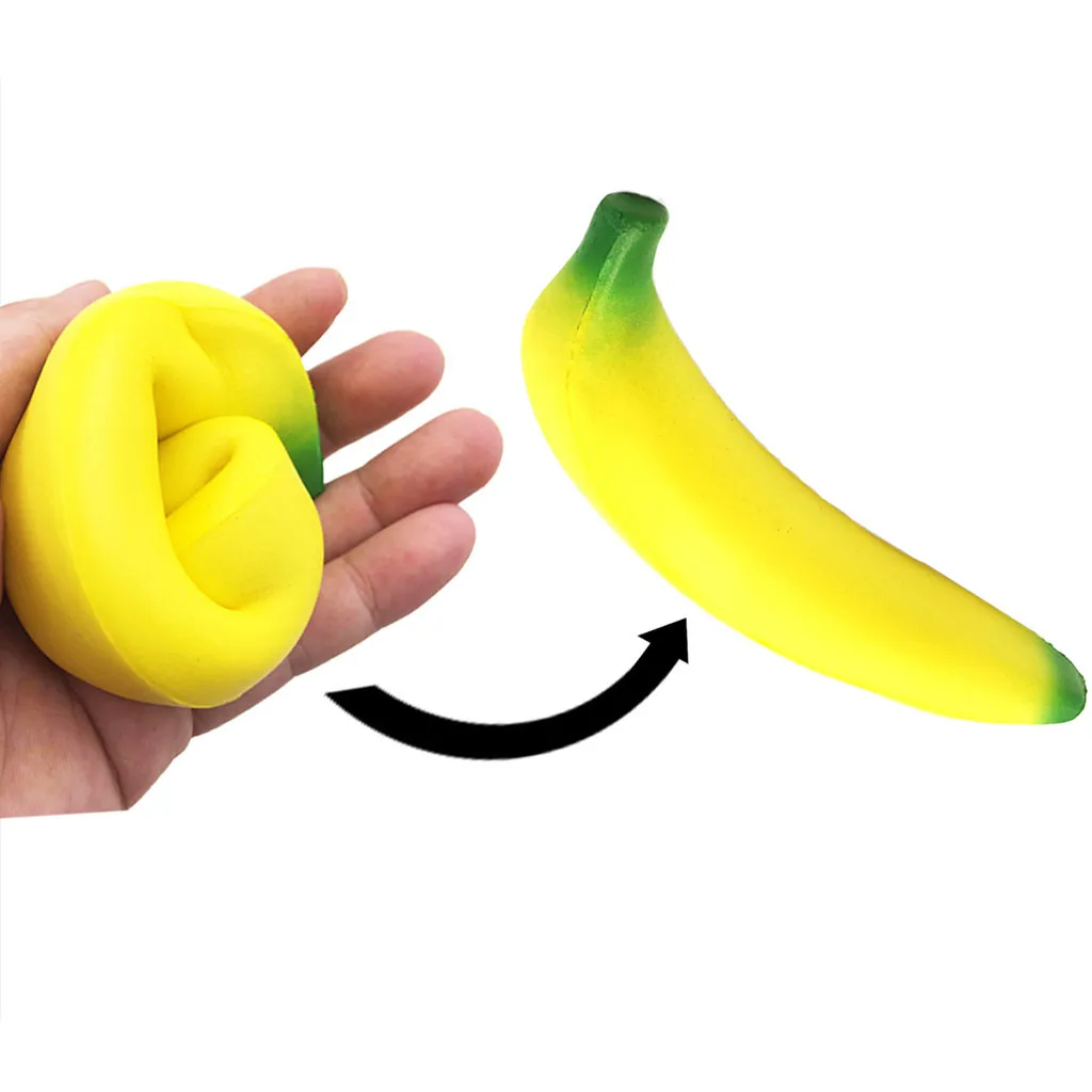Slow Rebound Simulation Fruit Strawberry Banana Decompression Toy  Stress Reliever Decor Toys photography props #B