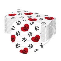 10/50pcs Adult Disposable Face Mask Dog Paw Pattern Breathable Mouth Mask Outdoor 3 layer Health Disposable Mask Mascarillas 1