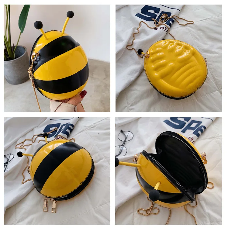 JIULIN new stereo hard shell caterpillar pillow bag animal shoulder slung women's bag