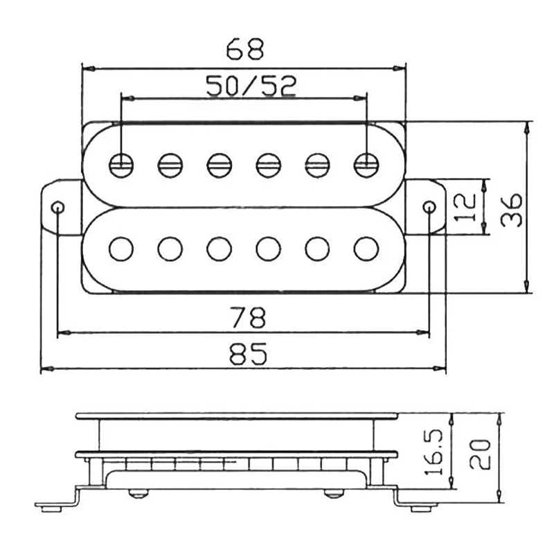 2 шт. двойная катушка электрогитара Humbucker звукосниматель мостовой & шеи