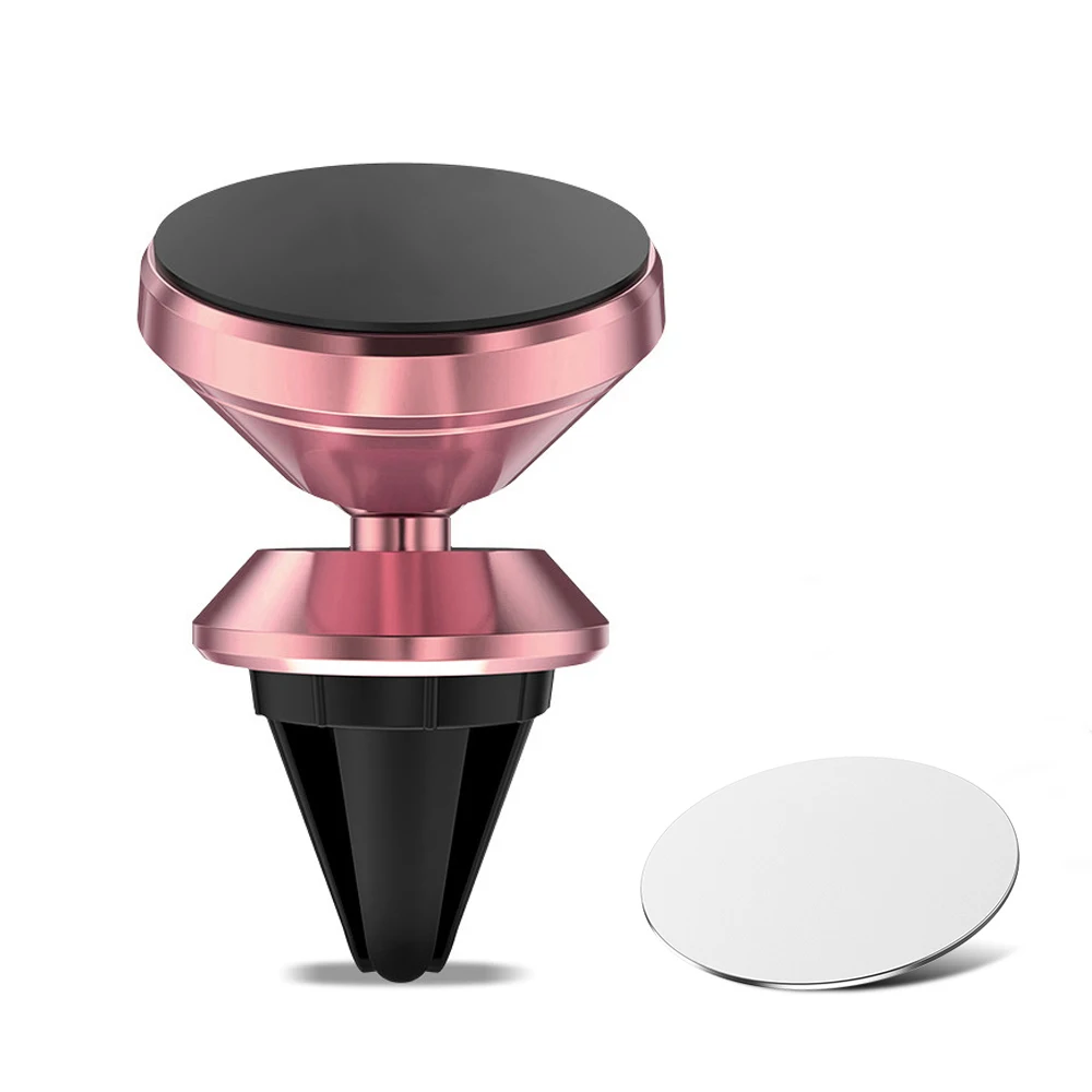 Rose Gold Вращающийся на 360 градусов Автомобильный держатель для телефона для Xiaomi mi 9 Красный mi Note 7 Магнитный держатель для мобильного телефона huawei P20 Lite - Цвет: Rose Gold