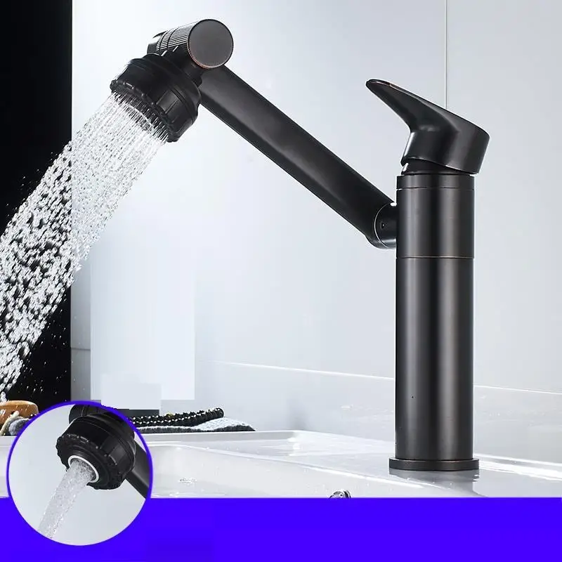Version D Черный для Banheiro Parede Grifo Mitigeur Lavabo Bateria Umywalkowa бассейна Robinet Salle De Bain Torneira кран для ванной комнаты - Цвет: Version D