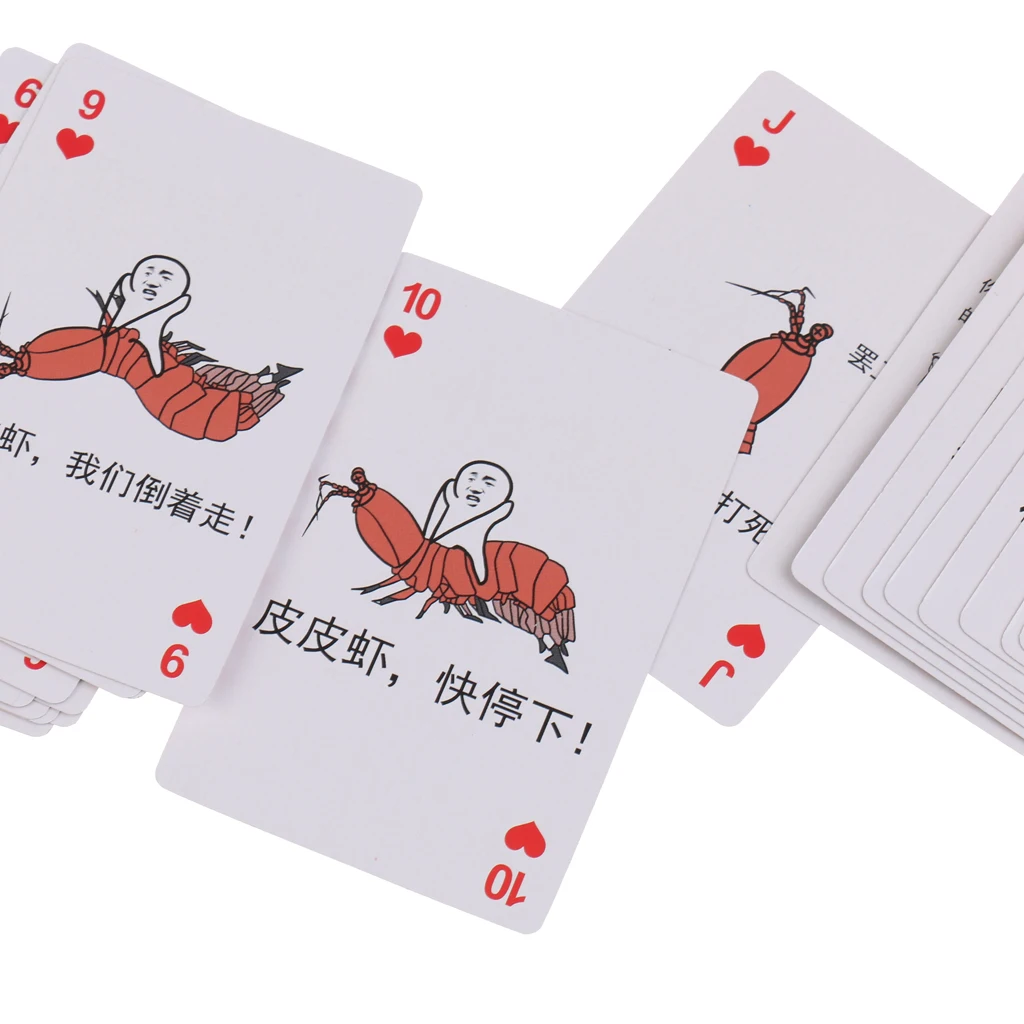 54 Pieces Funny Images Playing Cards Poker Set Party Pocker Games