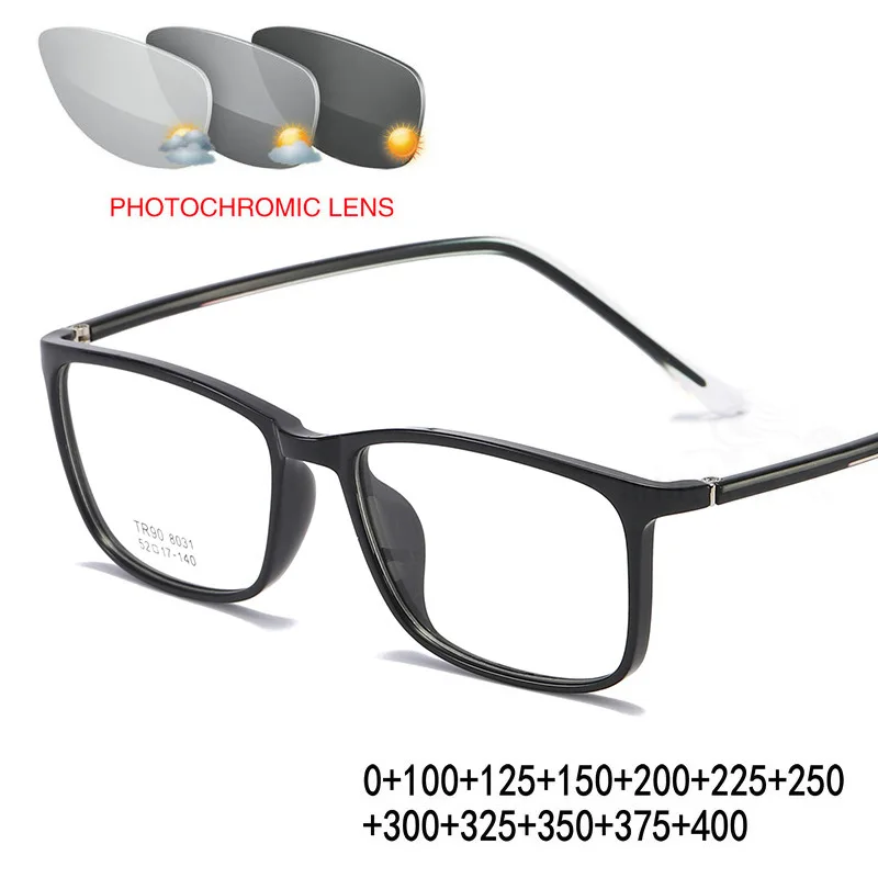 fashion Square frame progressive multifocal photochromic reading glasses for both men and women diopter reading glasses FML