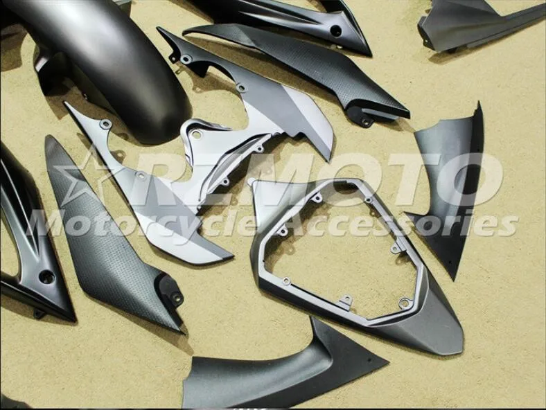 4 подарки набор впрыскивателей Мотоцикл Обтекатели Fit для YAMAHA YZF-R6-600 2008- 08-16 обтекатель КУЗОВ Комплект серого и черного цветов