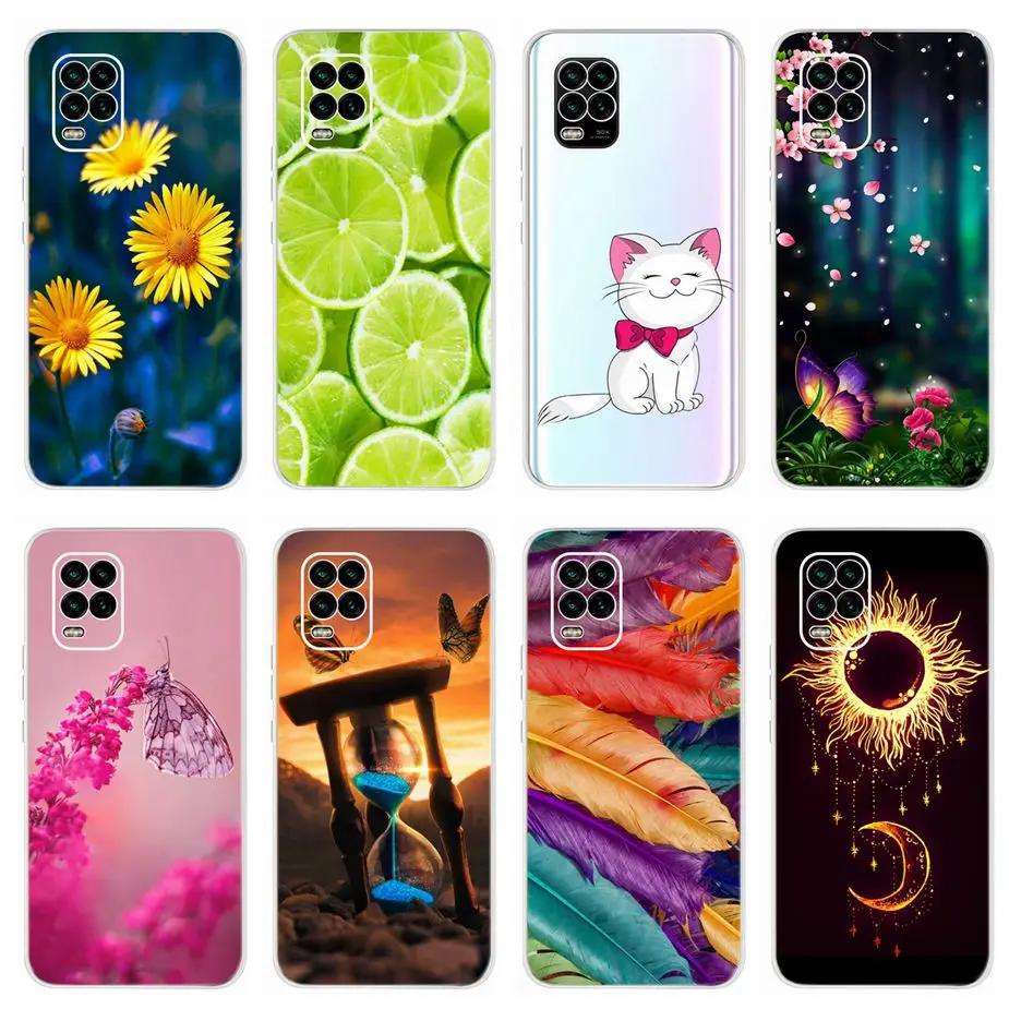 Per Xiaomi Mi 10 Lite 5G Custodia Simpatico Cartone Animato Cover Dipinta Custodie In Silicone Morbido Per Xiaomi Mi 10 Lite 10 Lite 5G Fundas Bumper