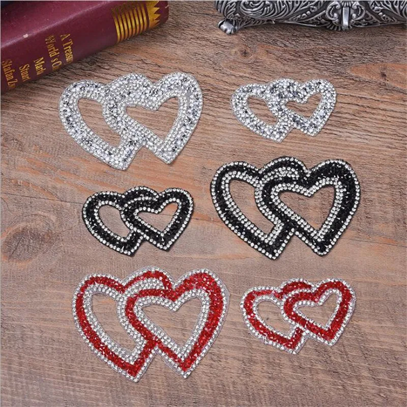 Heart-shaped love hot drilling patch clothing bag hat shell hot map hot melt hot drilling