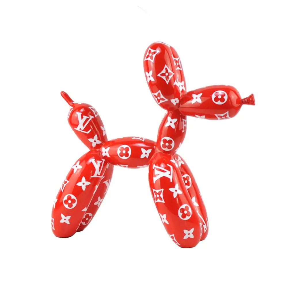 

Logo Figured 30cm Balloon Dog Modern Sculpture Resin Statue Home Decorator Art Ornament House Decor Accessories