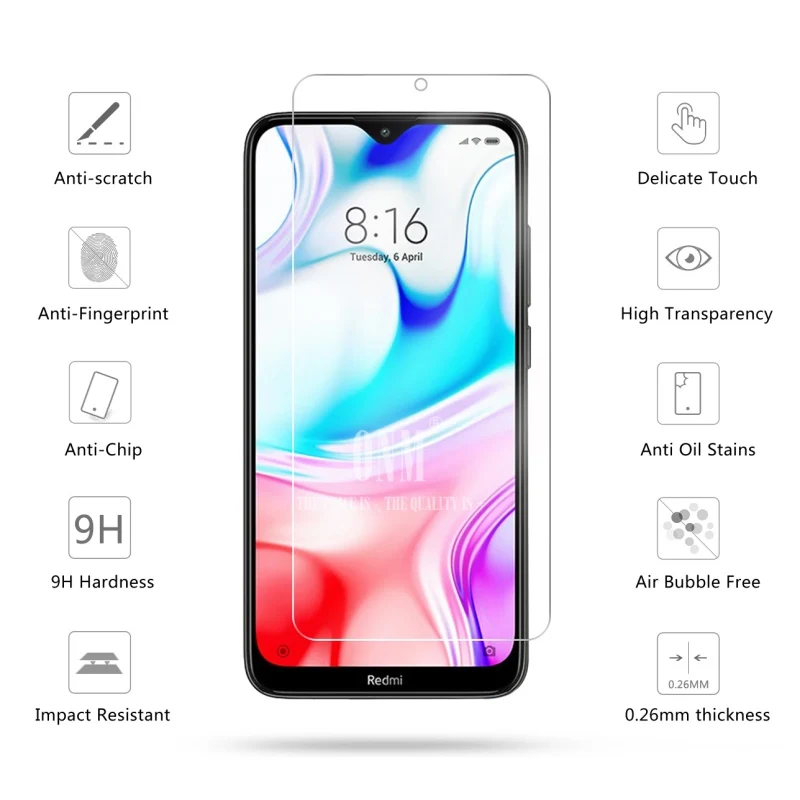 10 шт закаленное стекло для Xiaomi Redmi 8 стекло протектор экрана 2.5D 9H закаленное стекло для Xiaomi Redmi 8 защитная пленка