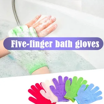 

1/2/4pcs Shower Gloves Exfoliating Wash Skin Spa Bath Gloves Foam Bath Skid Resistance Body Massage Cleaning Loofah Scrubber