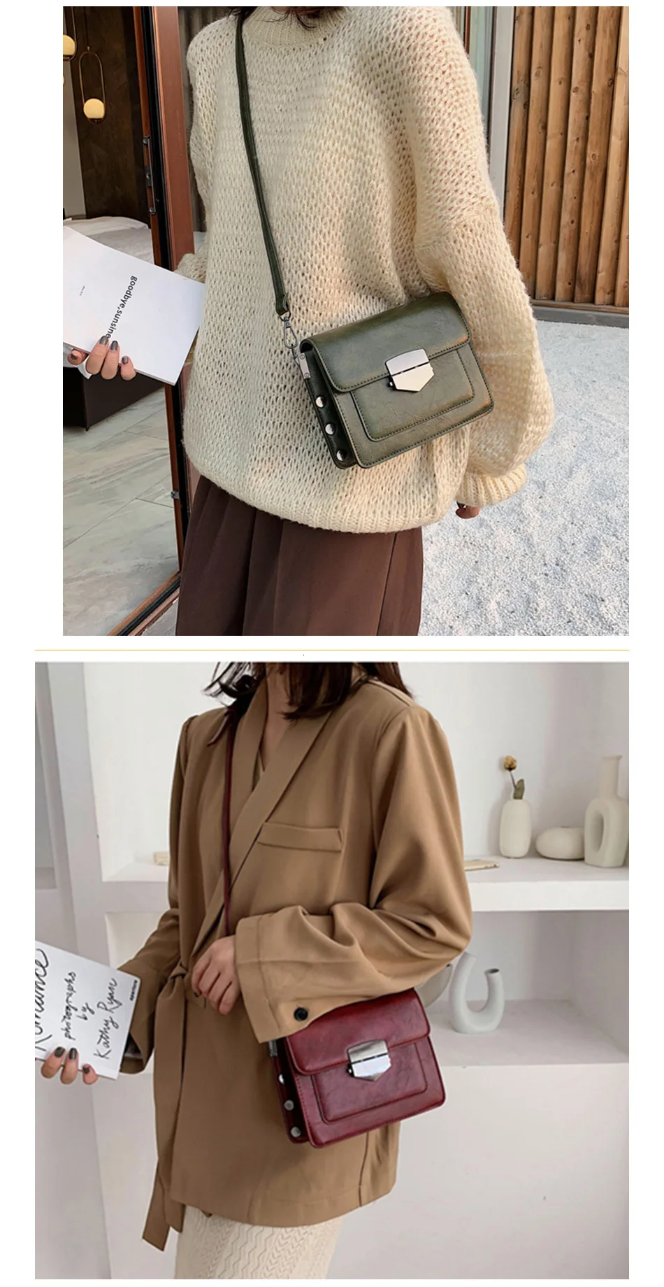 Винтажные кожаные сумки через плечо для женщин, роскошные дизайнерские сумки, сумки-мессенджеры, маленькие женские сумки через плечо, сумки с замком