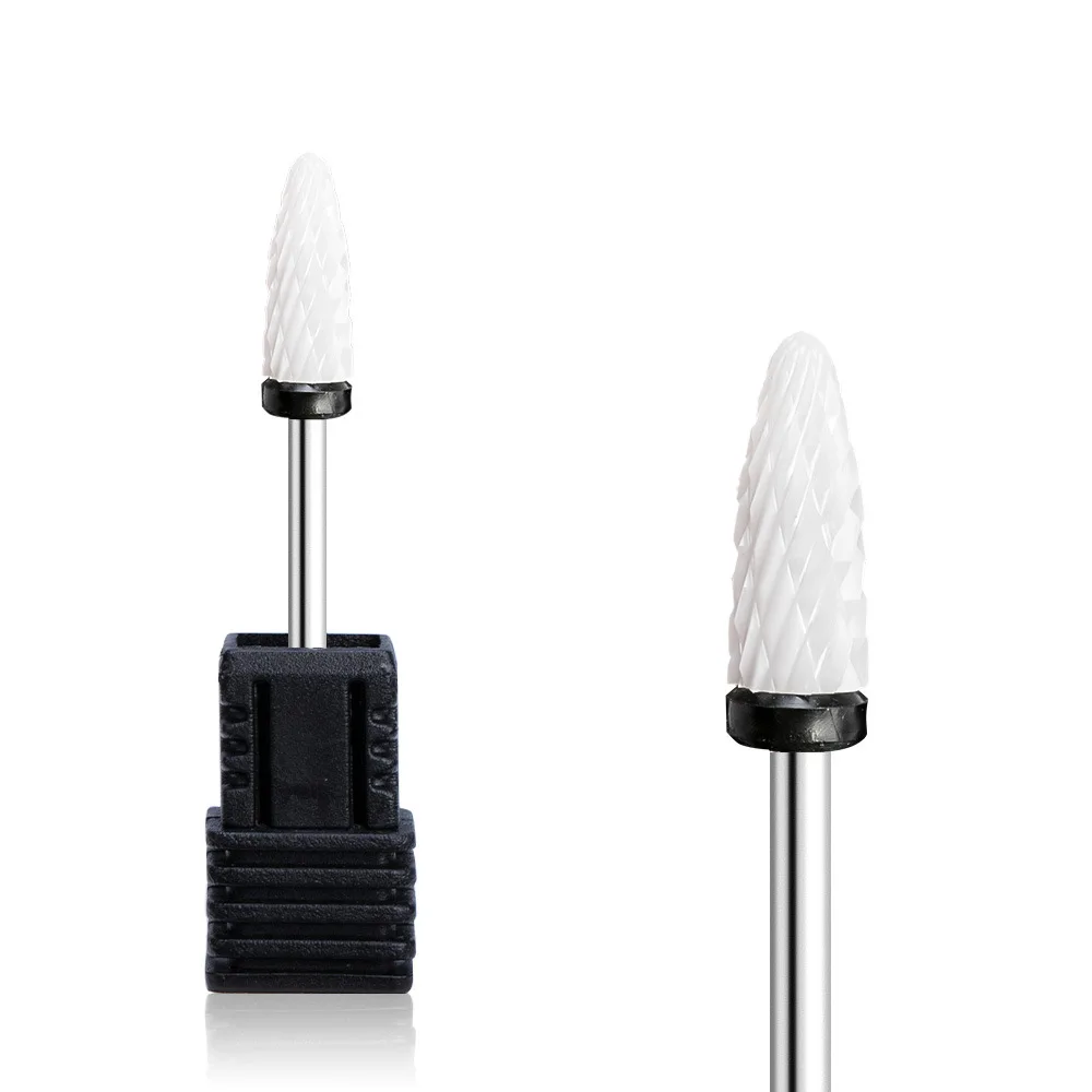 Kit manucure pédicure,Tête De ponçage en céramique pour manucure,outil en cuir,armure dénudée