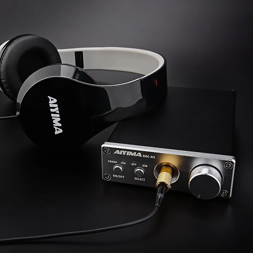 AIYIMA мини-усилитель портативные наушники HiFi AUX усилители TPA6120 PC-USB DAC декодер Аудио гарнитура Amplificador с регулятором громкости