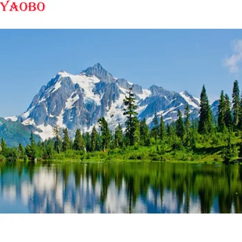 

Lake spring natural scenery picture of rhinestones Diamond mosaic art Diamond embroidery paint with diamonds painting sale gift