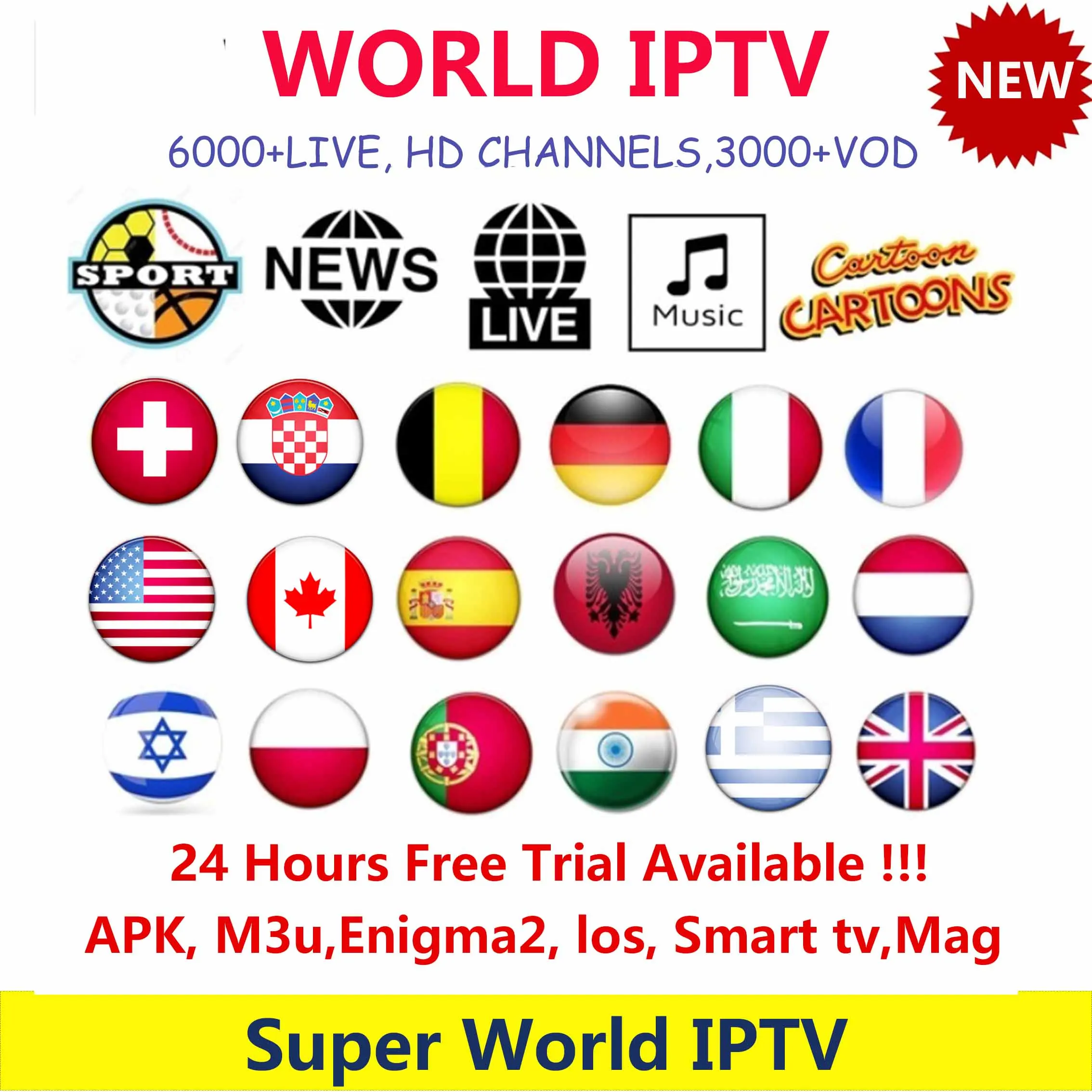 H96 World IP tv подписка Европа Польша швейцарская Великобритания Германия голландская Аравия США латинская для Smart tv M3U Android Mag Box Adultxx