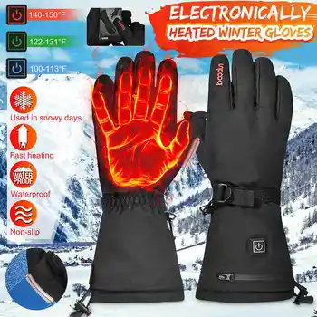 

Rechargeable Motorcycle Heating Gloves Touch Screen Non-slip Adjustable Warm Gloves USB Charging Winter Cycling Gloves
