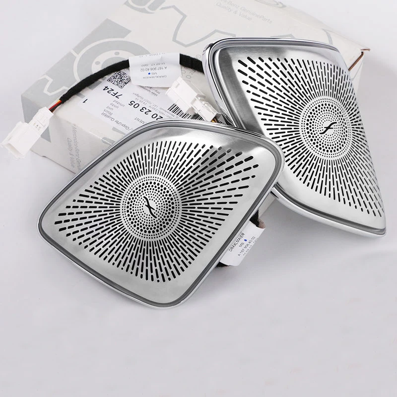 Lsrtw2017 Stainless Steel Car Inner Door Pillar Sound Speaker Panel for Mercedes Benz W167 GLE350 GLE450
