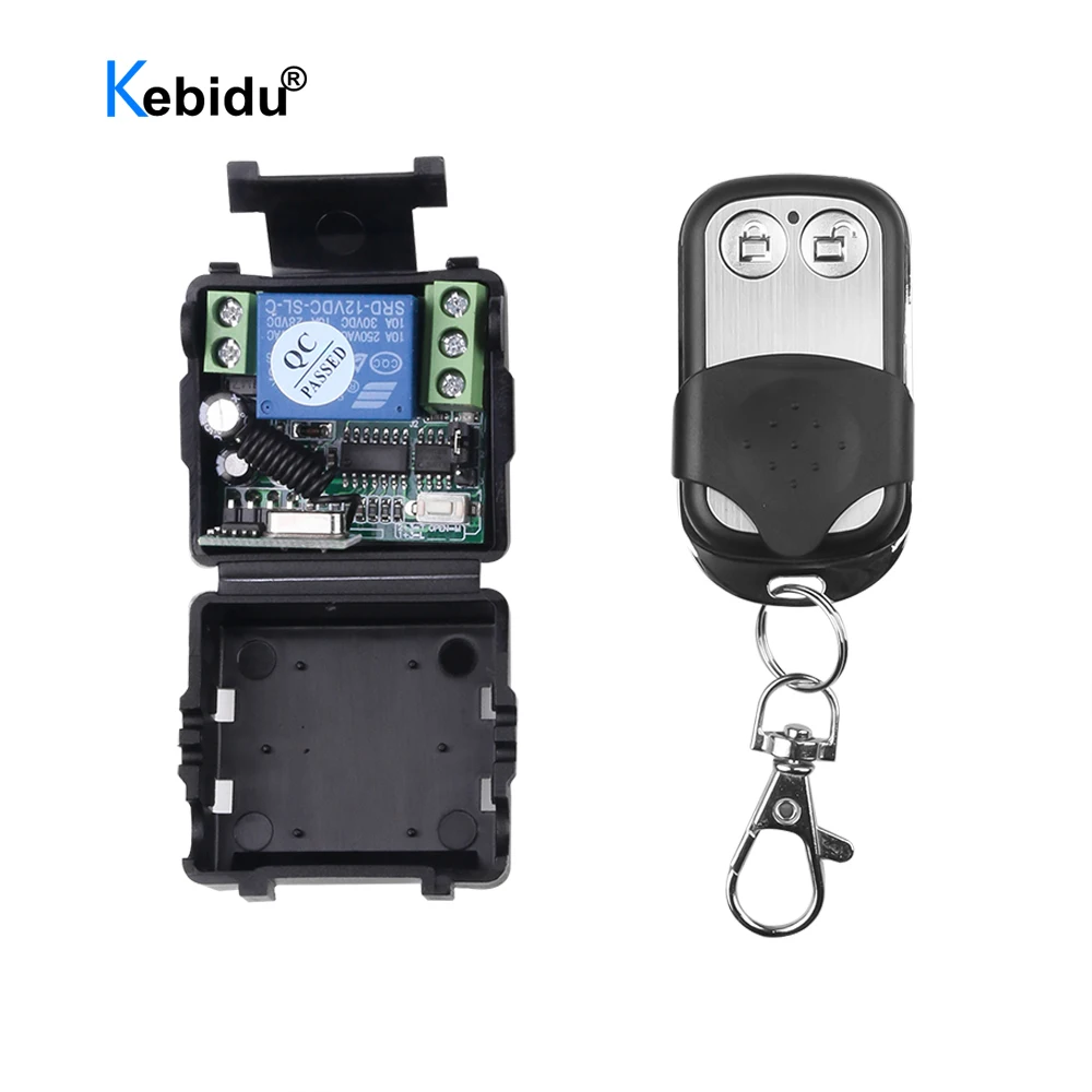 433Mhz Wireless Remote Control Switch 12V 10A 1CH Relay Receiver Module RF Realy Transmitter For Electric Door Car Garage | Электроника