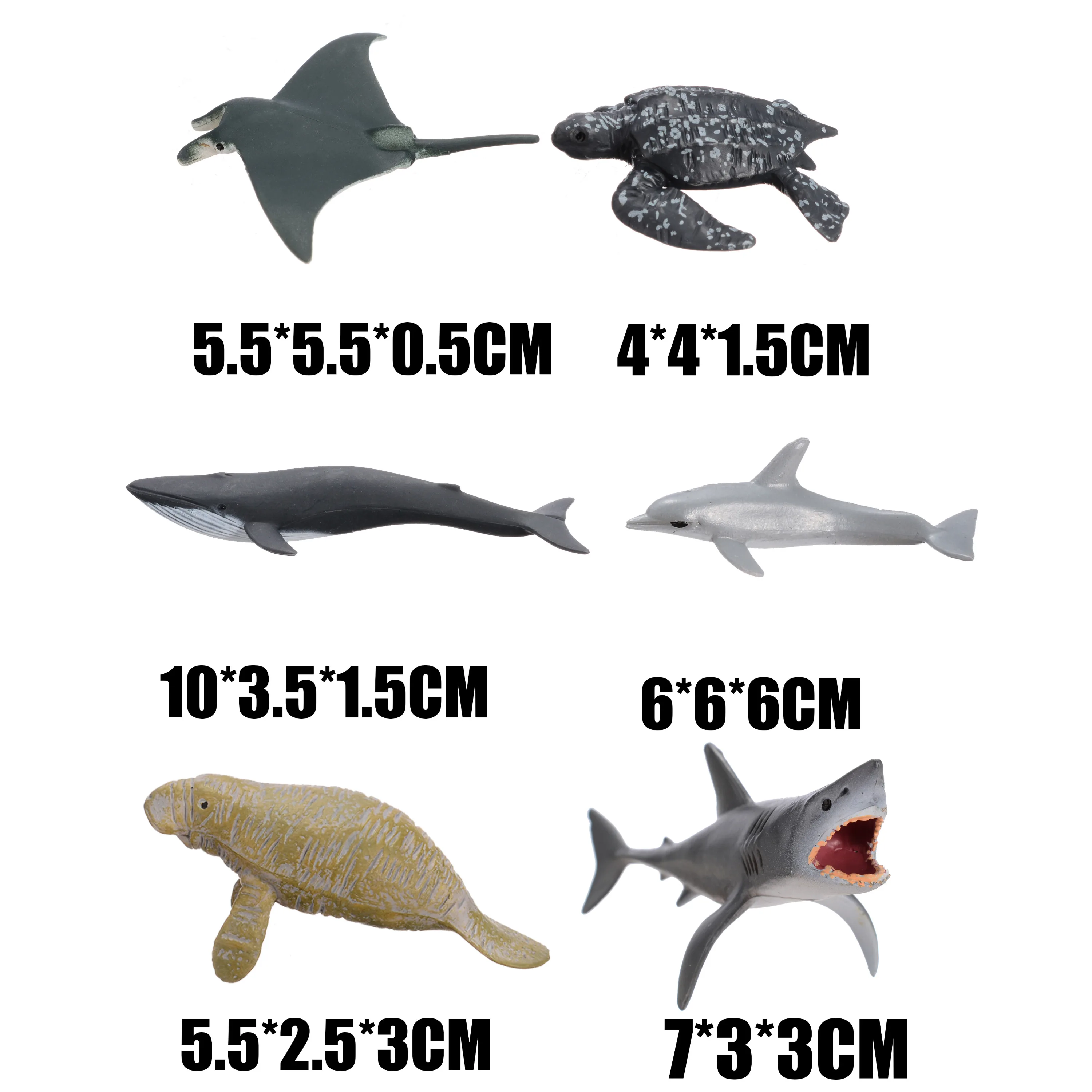 12pcs Ocean Sea Life Simulation Animal Model Sets Shark Whale Turtle Crab Dolphin Action Toy Figures Kids Educational Toys