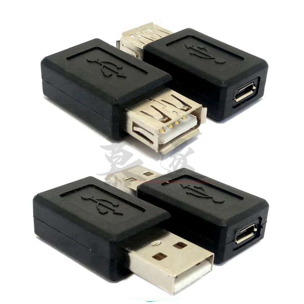 Black USB 2.0 Type A Female to Micro&MINI USB B Female Adapter Plug Converter usb 2.0 to Micro usb connector